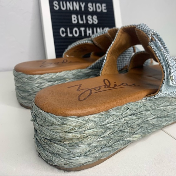 Zodiac Izzy Women’s Teal Blue Platform Sandals Size 10 - Picture 12 of 14